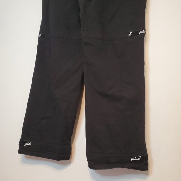 Y2K Marithe Francois Girbaud Strap Baggy Wide Cargo Jeans Black Size 40 - Picture 6 of 7